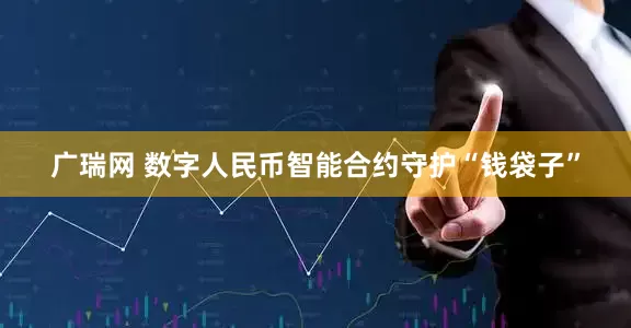 广瑞网 数字人民币智能合约守护“钱袋子”