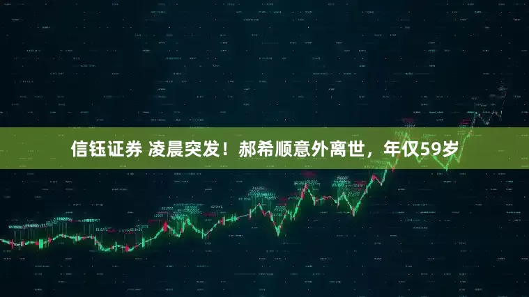 信钰证券 凌晨突发！郝希顺意外离世，年仅59岁